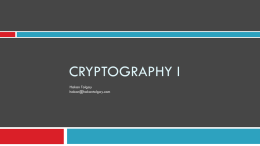 Cryptography Training Day I