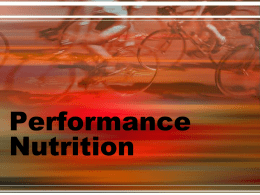 Sports Nutrition for the Adolescent Athlete