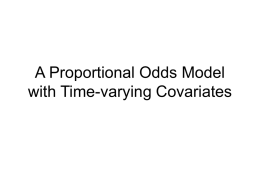 A Proportional Odds Model with Time