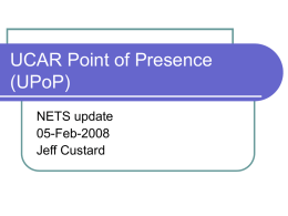 UCAR Point of Presence (UPoP)