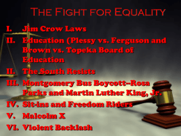 The Fight for Equality
