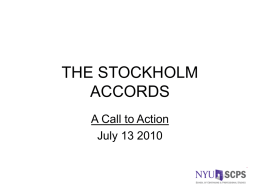THE STOCKHOLM ACCORDS