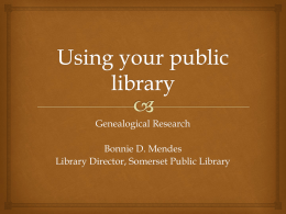 Using your public library