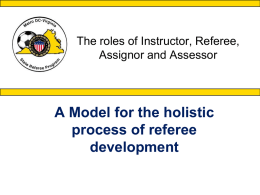 State Referee Committee Presentation