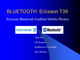 BLUETOOTH: Ericsson T39
