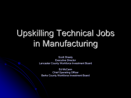 Upskilling Technical Jobs in Manufacturing