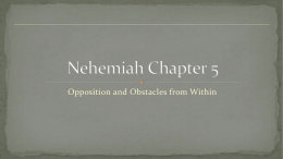 Nehemiah – Chapter 1 Overview