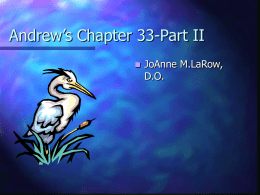 Andrew’s Chapter 33