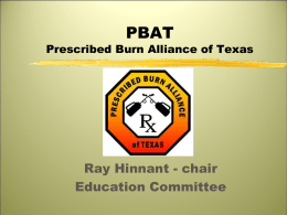 PBAT Prescribed Burn Alliance of Texas