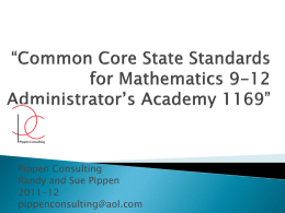Common Core State Standards for Mathematics 9