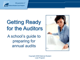 Getting Ready for Auditors