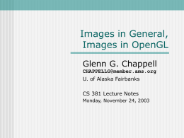 Images in General, Images in OpenGL