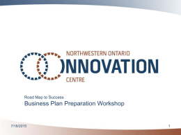 [Company Name] - Northwestern Ontario Innovation Centre