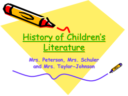 History of Children’s Literature