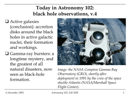 Today in Astronomy 102: black hole observations, v.4