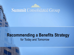 Recommending a Strategy - Homepage | Summit Financial