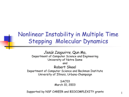 Verlet-I/r-RESPA/Impulse is Limited by Nonlinear Instabilty