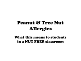 Peanut & Tree Nut Allergies - Frenchtown Elementary School