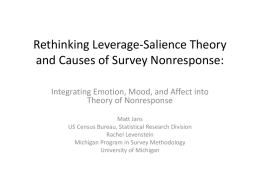 Rethinking Leverage-Salience Theory: Adding Emotion