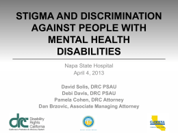 Title of Slide Show - Disability Rights California