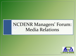NCDENR Media Training 101