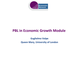 Problem-Based Learning in an Economic Growth module