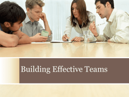 Build Effective Teams - Illinois FBLA