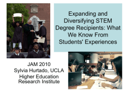 Expanding and Diversifying STEM Degree Recipients
