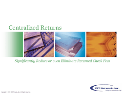 Centralized Returns