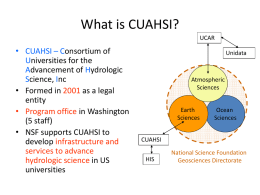 What is CUAHSI? - external.opengeospatial.org