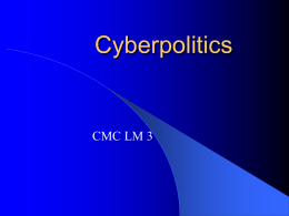 Cyberpolitics - University of Brighton