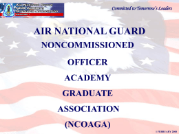 National NCOAGA Briefing