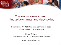 Presentation to ASCD Conference