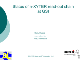 Status of n-XYTER tests for GEM