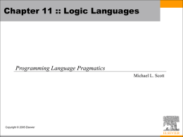 11~chapter 11. logic languages