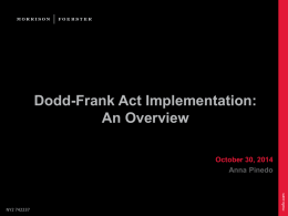 Dodd-Frank Act Implementation:An Overview