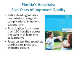 Florida’s Hospitals: Five Years of Improved Quality