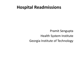 What is Hospital Readmission - Health Systems Institute at
