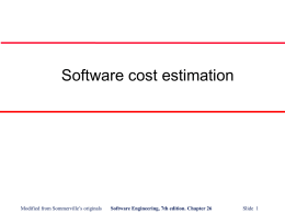 Software cost estimation - University of Nebraska Omaha