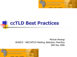 ccTLD Best Practices
