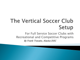 Vertical Soccer Club Setup
