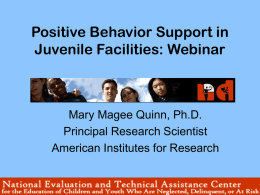 Implementing Positive Behavior Support in Juvenile Corrections