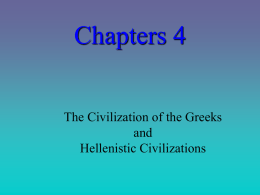 Chapter 4 The Civilization of the Greeks