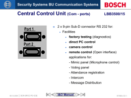 DCN SPCC PO Central Control Equipment
