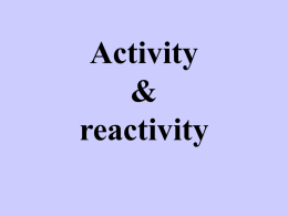 Activity & reactivity - BECS / CoE in Computational