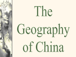 Geography of China - Academy High School