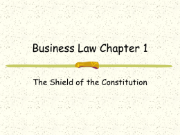 Business Law Chapter 1 - Corsica Schools Homepage