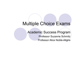 Multiple Choice Exams