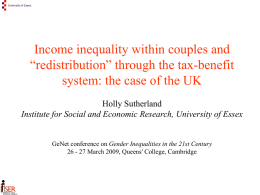 Income inequality within couples and “redistribution