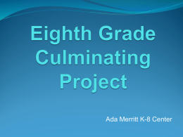 Eighth Grade Research Project - Ada Merritt K
